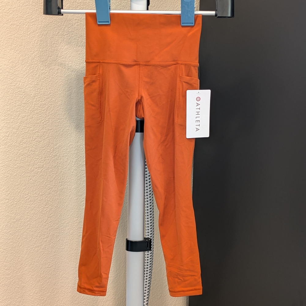 Athleta Salutation Stash Pocket II 7/8 Tight XXSP | Burnt Orange | NWT $98
